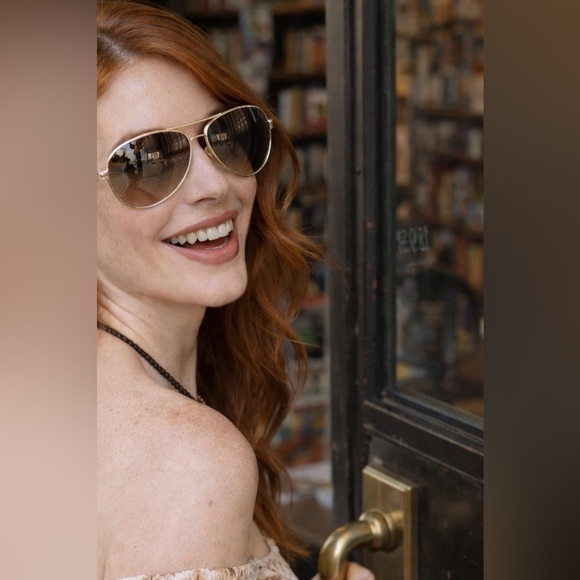 Prada Accessories - Prada SPR 52QS Aviator Sunglasses White Frame Silver Mirror Lenses